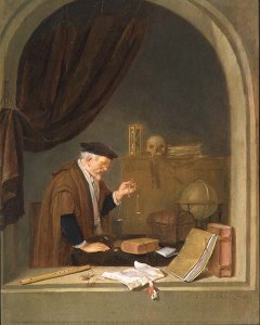 An Old Man Weighing Gold, 1667