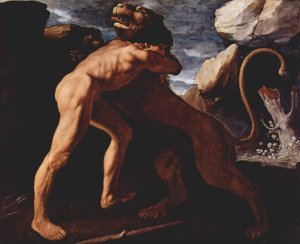 Hercules Fighting with the Nemean Lion