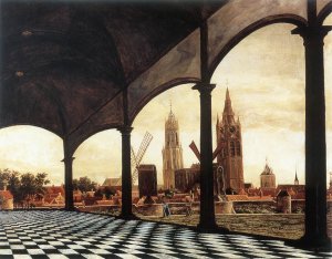 A View of Delft through an Imaginary Loggia 1663